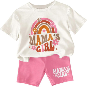 Infant Toddler Baby Girl Clothes Outfits,2 Pieces Cute Summer Short Sleeves T-Shirt Tops+Shorts Set