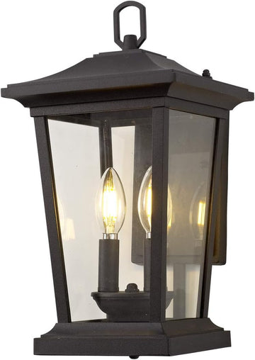 Outdoor Wall Lantern, Large Exterior Waterproof Wall Sconce Light Fixture