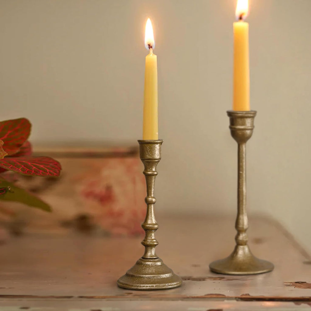 Iron Taper Candle Holder - Set of 2 Decorative Candle Stand - Candlestick Holder for Wedding, Dinning, Party