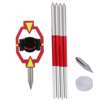 Mini Prism with 4 Poles, Survey Mini Prism for Total Station Surveying Prism Constant 0 - 30 mm offset
