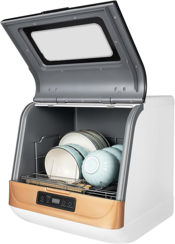 Portable Countertop Dishwasher, 3-in-1 Washing Modes Portable Washer for 4-6 Sets (12-20 Pieces of T