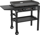 2-Burner Flat Top Propane Gas Griddle, Outdoor 28-Inch Grill Station with Rear Grease Management for Camping and Patio Cooking