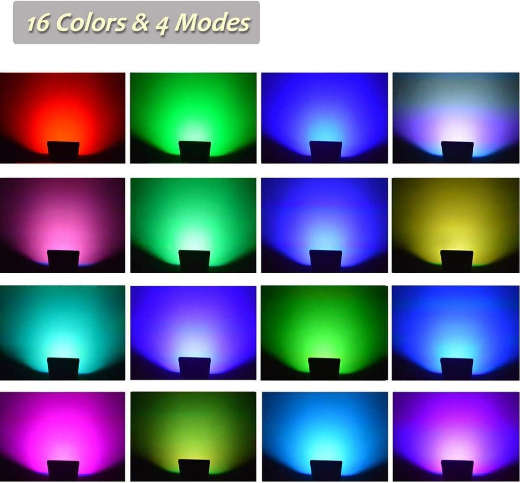 LED RGB Flood Light, 50W Outdoor Color Changing Lights with Remote Control, IP65 Waterproof Dimmable Wall Washer