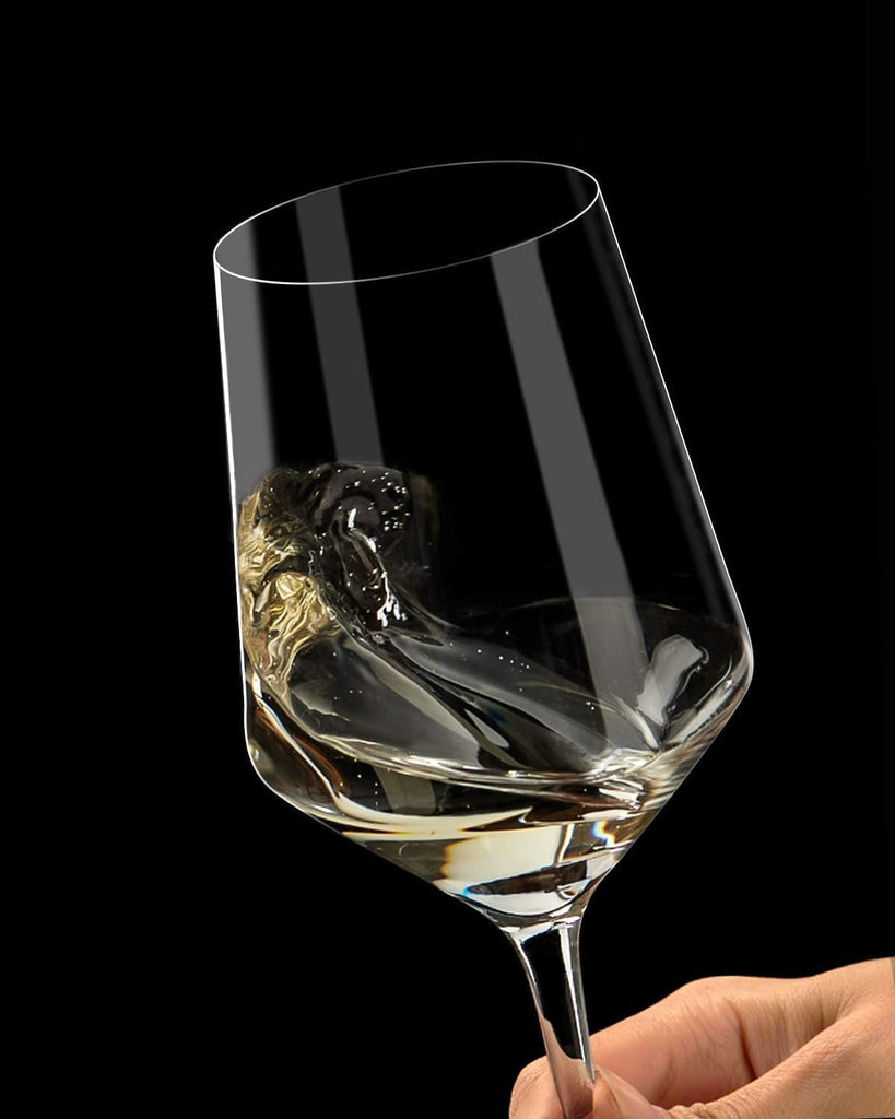 Red Wine Glasses Set of 6, Premium Crystal Wine Glasses Hand Blown, 17 oz, Long Stem, Thin Rim, Perfect for Daily