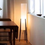 Farmhouse Floor Lamp,Walnut Wood Vintage Standings Lamp with Foot Switch, 3 Color White Fabric Tall Lamp