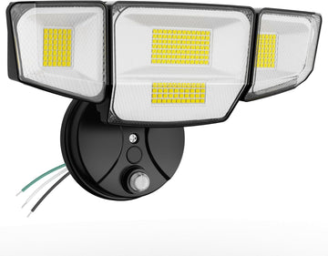 90W Flood Lights Outdoor, 10000LM Dusk to Dawn Outdoor Lighting, IP65 Waterproof, 6500K Daylight, 4 Heads LED