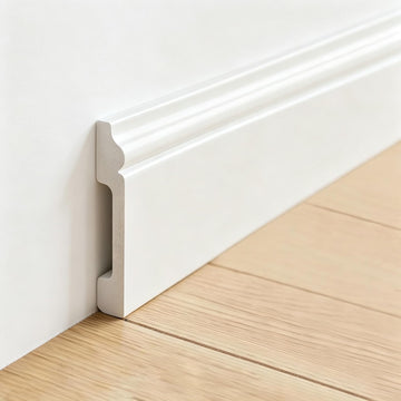 High-Impact Baseboard Molding Trim, 56.3 x 3.2 Inch, 10-Pack, White