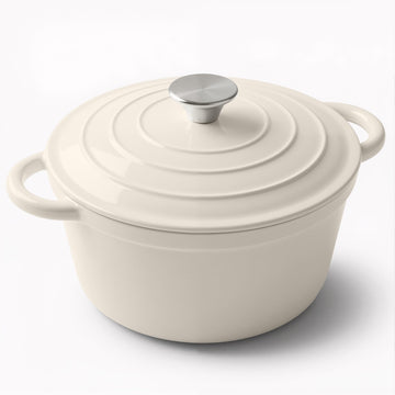 4.5 Quart Enameled Dutch Oven Pot with Lid, Cast Iron Dutch Oven with Dual Handles for Bread Baking, Cooking