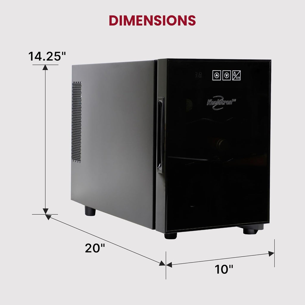 6 Bottle Wine Fridge - Freestanding Wine Cooler with Glass Door, 0.6 cu ft (16 L