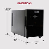 6 Bottle Wine Fridge - Freestanding Wine Cooler with Glass Door, 0.6 cu ft (16 L