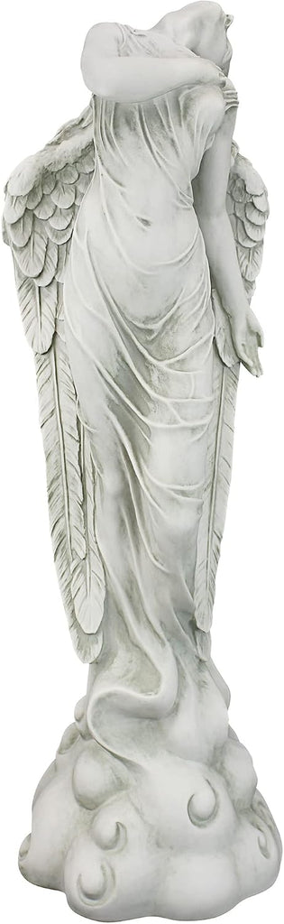 Ascending Angel Garden Statue, Medium, Antique Stone