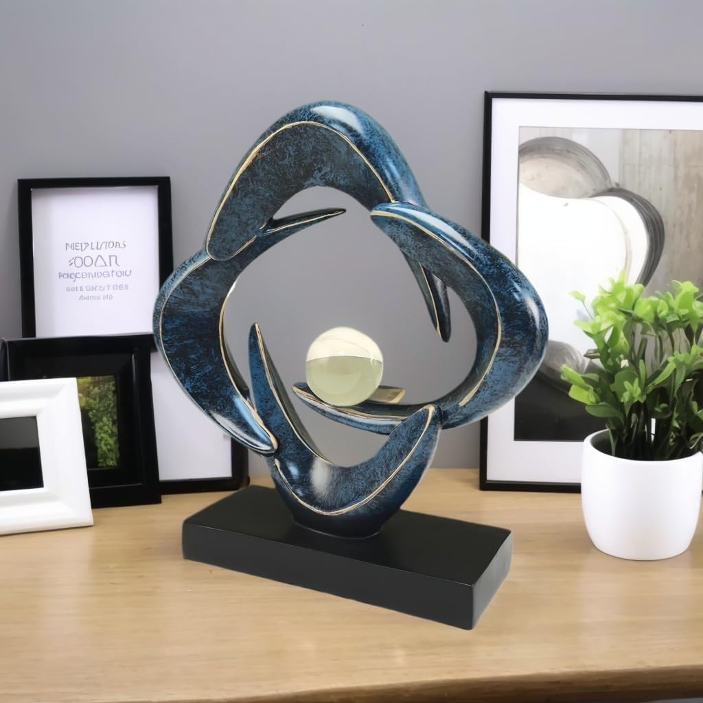 Home Decor Abstract Decorative Sculpture Decorations Dining Room Office, Resin Art Statues Coffee Table Bookshelf