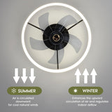Smart Ceiling Fan with Lights and Alexa/Google Assistant/APP Control, 20" Low Profile Fan with 6 Speeds, for Bedroom, Living Room, Patio A101-B0CRKR6GWL