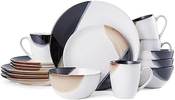 Gourmet Basics Caden 16-Piece Stoneware Dinnerware Set, Service for 4