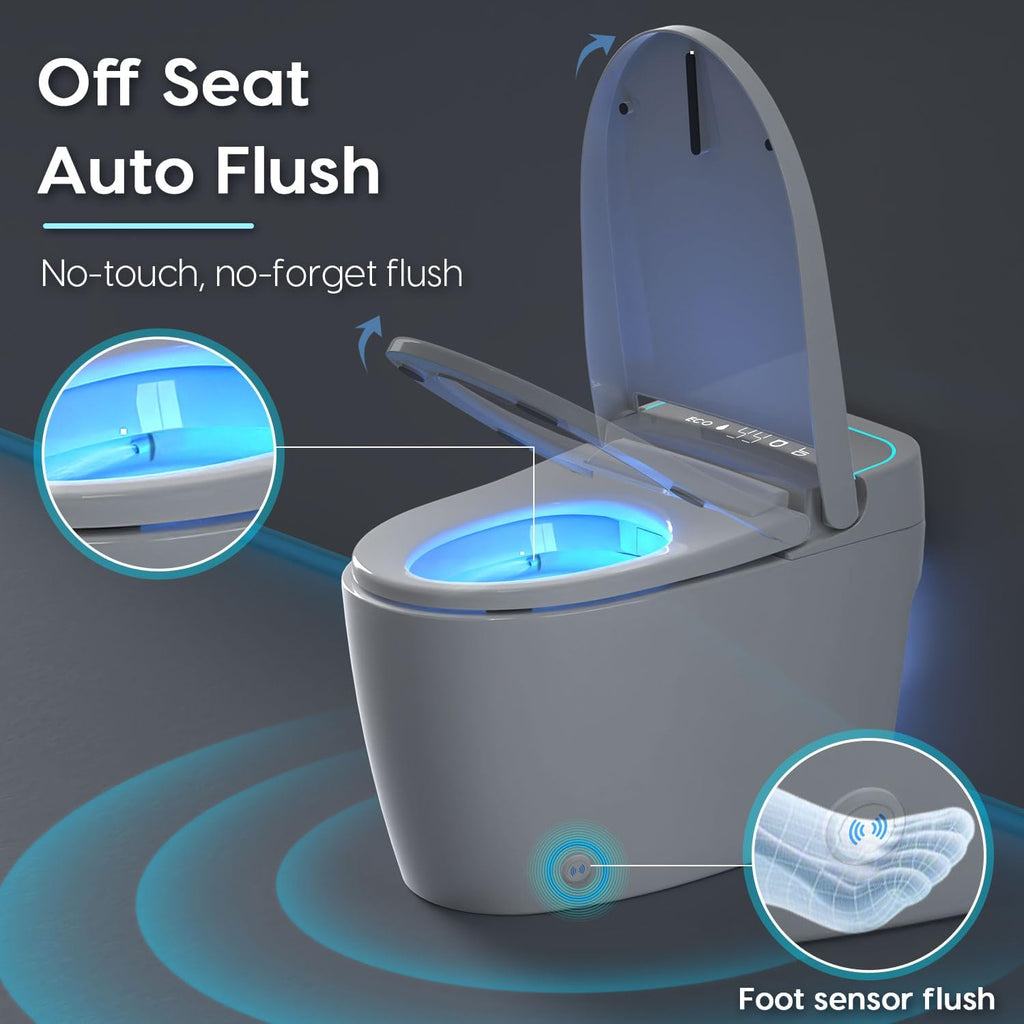 Smart Toilet Auto Flush: Elongated Heated Seat Tankless Toilet
