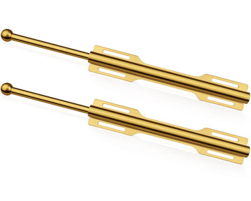 12" Valet Rod for Closet Pull Out (2 Pack, Brushed Gold)