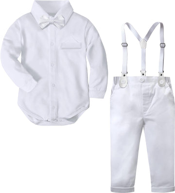 Baptism Outfits for Boys Baby Christening Dress Suits White