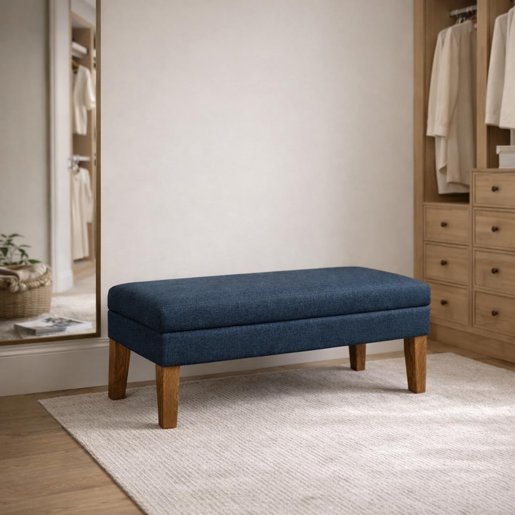 Home Decor | Upholstered Decorative Storage Ottoman Bench | Ottoman Bench with Storage | Decorative Home Furniture