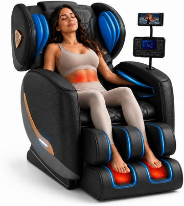 2027 Zero Gravity Massage Chair Full Body and Recliner with Heat & 10 Fix Rollers, 5 Auto Modes & 3 Intensity Levels