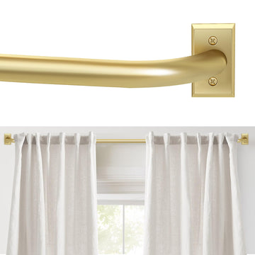 Blackout Curtain Rod, Adjustable Extra Long Curtain Rod for Windows 66 to 184 Inches(5.5-15.3Ft), Wrap Around Heavy