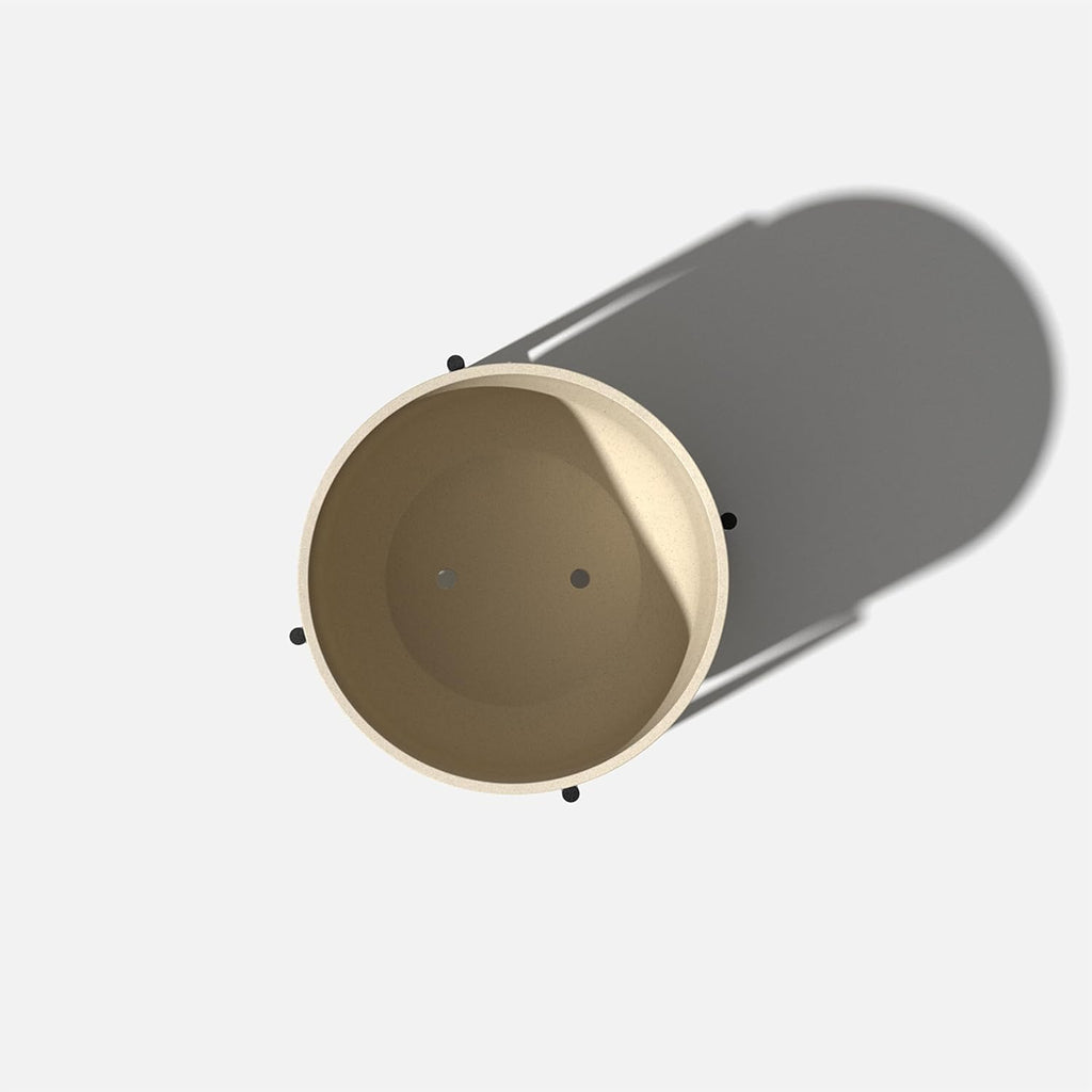 Mason Series Raised Lima Planter - Round Planter with Stand | Made From a Durable Plastic-Stone Composite & Comes