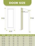 30"x 80"Interior Slab Door, 1-Panel French Door Slab, Pre-Assembled White Primed Solid Core Panel w/o Prehung Jamb