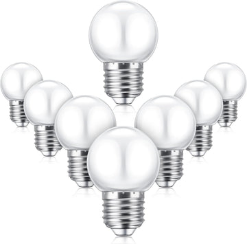 8 Pcs LED Night Light Bulbs 1W E26 Base G45 2700K Warm White