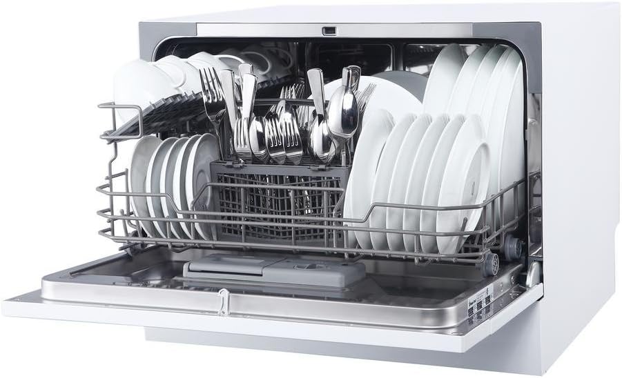 MCSCD6W5 6-Place Setting 6 Plate Countertop Dishwasher, White