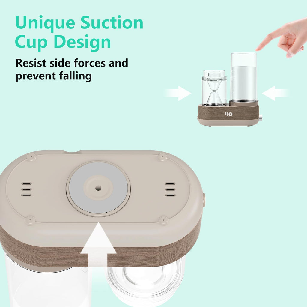 Glass Essential Oil Diffuser, 1600ml Steam Aromatherapy Diffuser with Glass Reservoir Auto-Off, Natural Fragrance Oil
