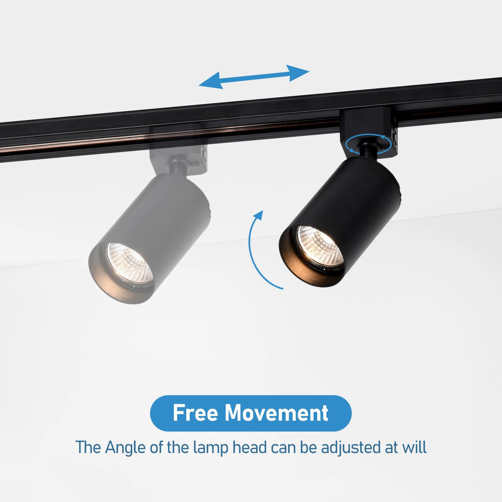 Plug in Track Lighting with Power Cord, 5-Light LED Track Lighting Kit with 39in Rail, Modern Kitchen GU10 Track