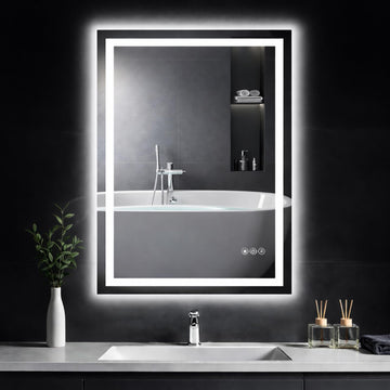28"x 36" LED Bathroom Mirror with Lights, Backlit & Front Lit Vanity Mirror