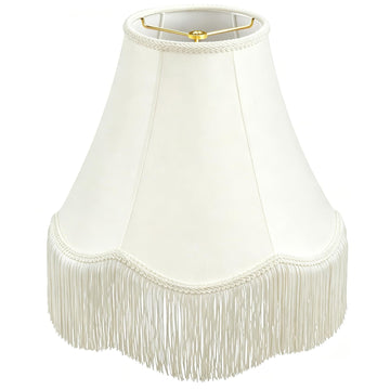 Fringe Lamp Shade 6" Top x 13" Bottom x 9.6" High (Spider) Tassel Lampshade Vintage Funky Unique Scalloped Bell Lamp