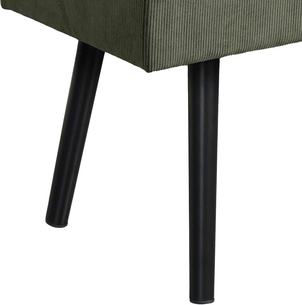 Entryway Bench - Green Bench , Modern Ottoman End of Bed, Corduroy Padded Benches , Foyer, Mudroom, Hallway - 39" L x
