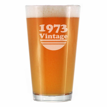 Vintage 1973 Pint Glass for 53rd Birthday - 16 oz
