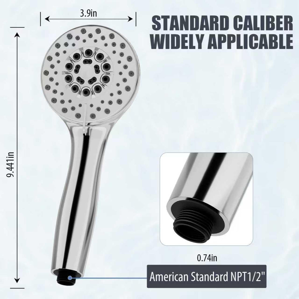 High Pressure Shower Head with Powerful Shower Spray & 59'' Stainless Steel Hose, 5 Spray Modes