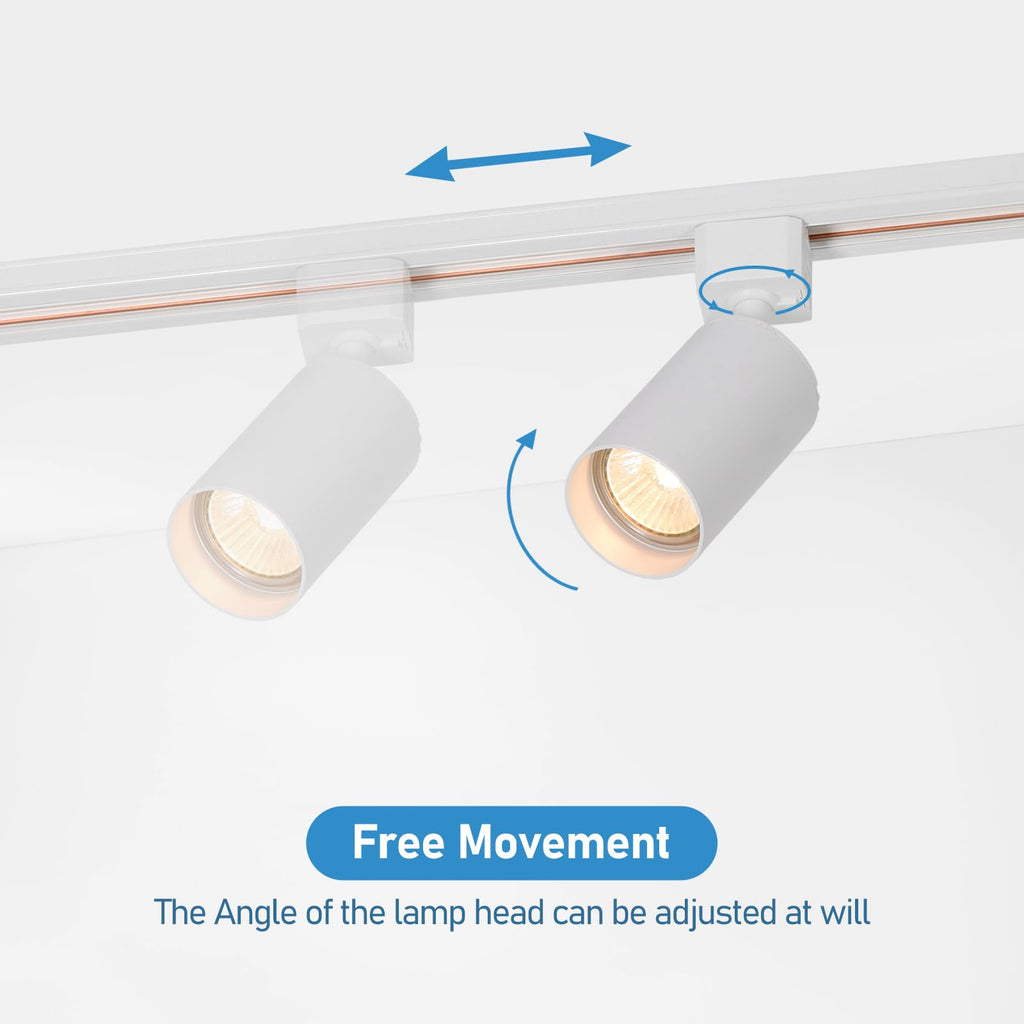 Dimmable Plug in Track Lighting with Power Cord, 3-Light White