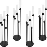 5 Arm Candelabra Set of 4 with Acrylic Lampshades, 41.3 Inch Tall Candelabra Centerpieces for Table, Metal Floor