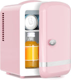 4L/6 Cans Compact Refrigerator,Portable Mini Fridge Skin Care,Cooler and Warmer for Bedroom,Car,Office & Dorm, Small
