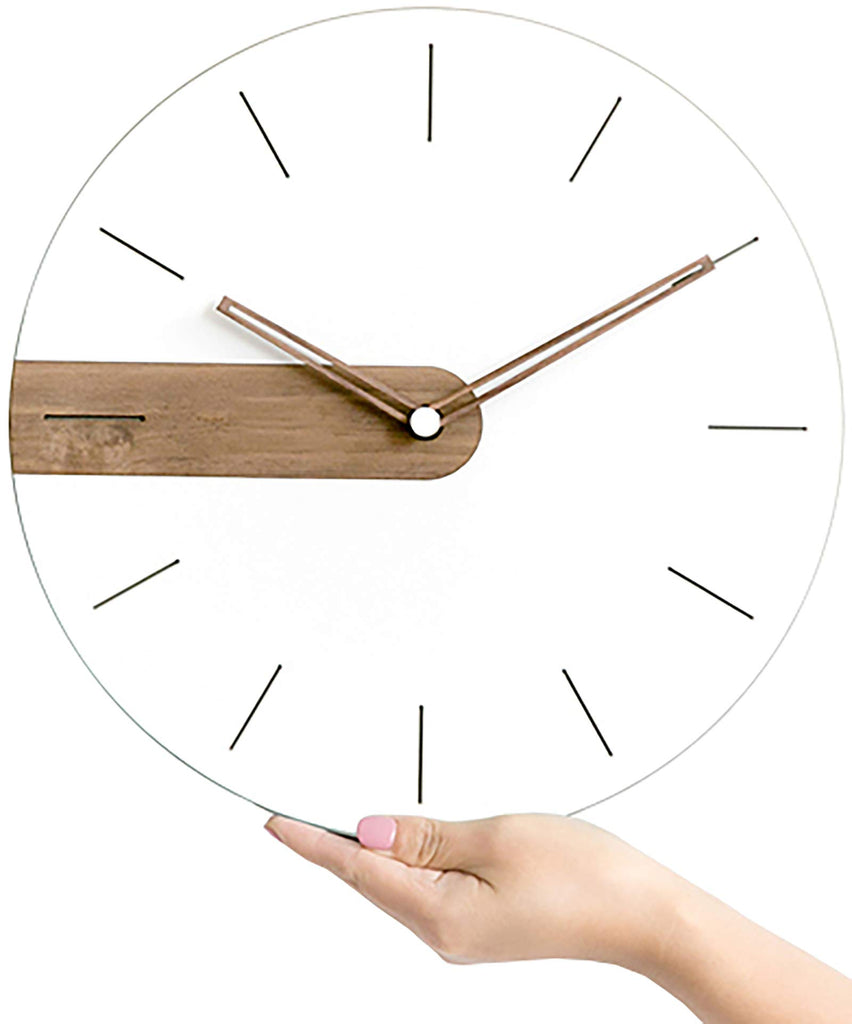 Minimalist Exposed Wood Silent Wall Clock (Numberless)