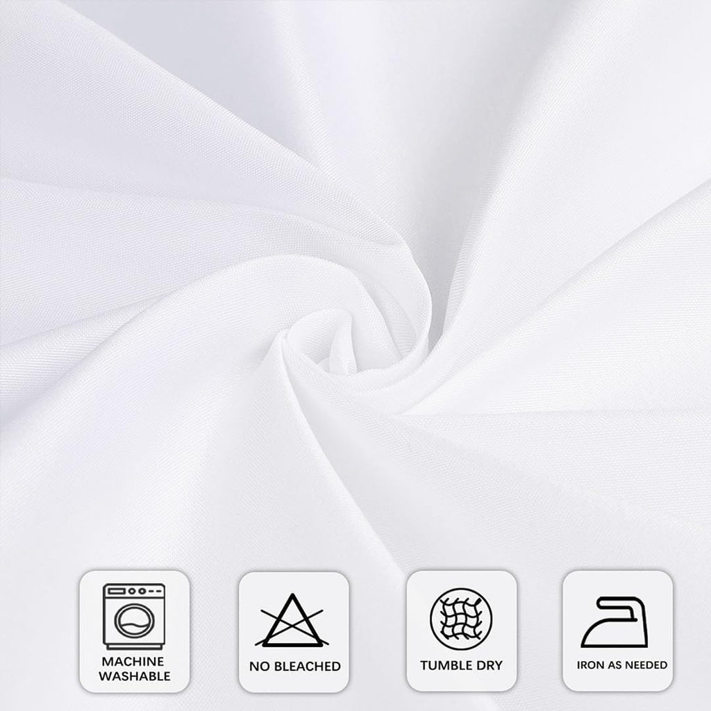 8 Packs White Table Cloth Rectangle 60x126 Inch for 8ft Rectangle Tables, Wrinkle Resistant Polyeste