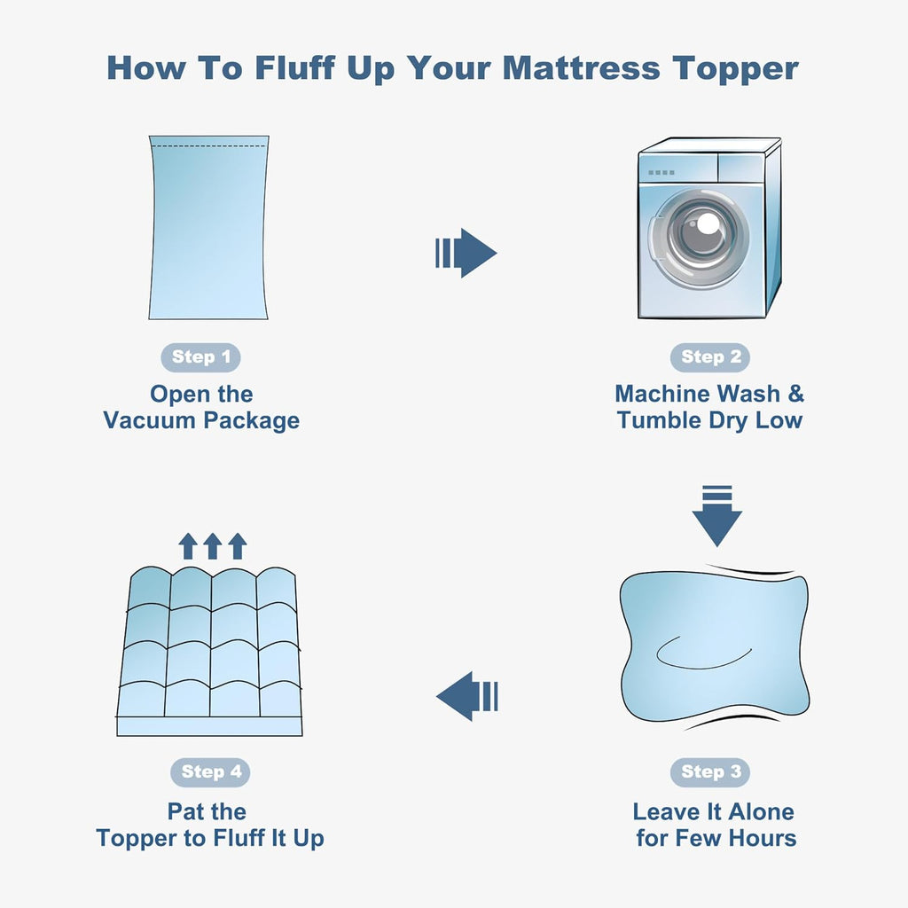 Queen Mattress Topper, Thick Pillow Top Bed Cover Soft Mattress Pad | Mattress Cover for Back Pain Relief,Cooling