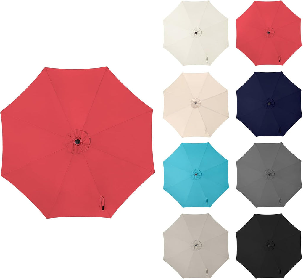 10ft Outdoor Patio Umbrella - Table Umbrella Waterproof UV Protection, Sombrillas de Patio with Push Button Tilt