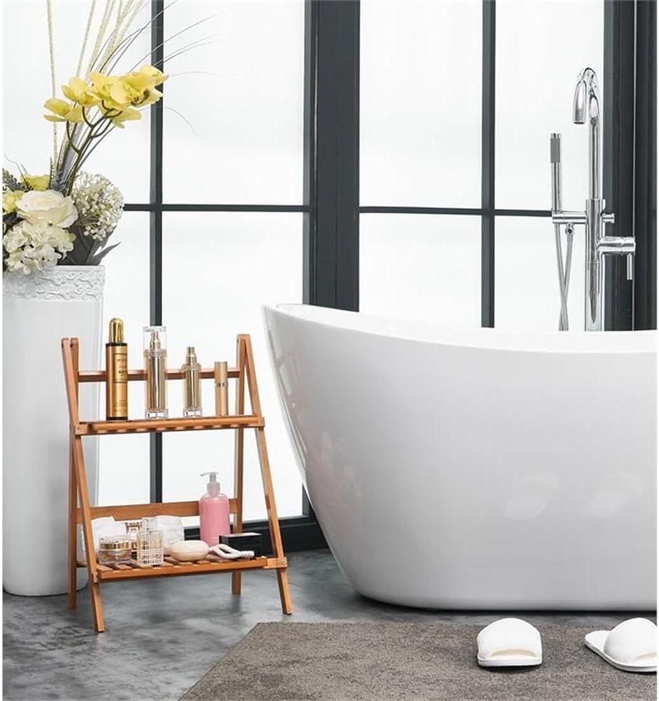 Indoor Modern 54 inch soaking double slipper bathtub in glossy white