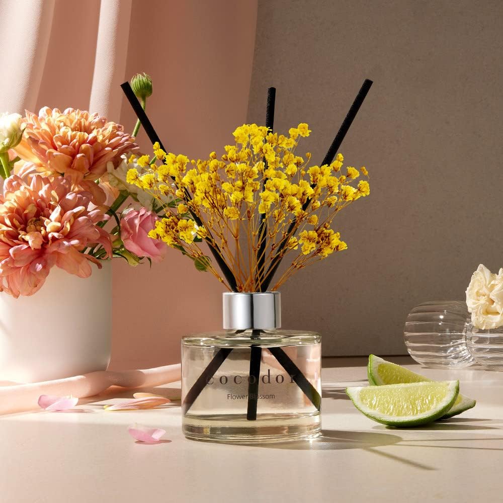 Flower Reed Diffuser Set / 6.7oz / Garden Lavender/Scent Diffuser with Sticks Home Fragrance Oil Reed