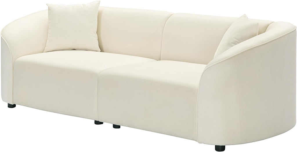 87.50" Velvet Curved Oversized 2 Seater Sofa, Upholstered Couch Chair, Soft Seating Lounge Sofa