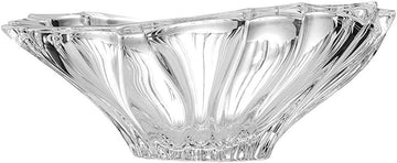 Bohemian Crystal 13'' Diameter 'Plantica' Crystal Fruit/Candy Bowl, Decorative Hand-Crafted Glass Bowl, EA