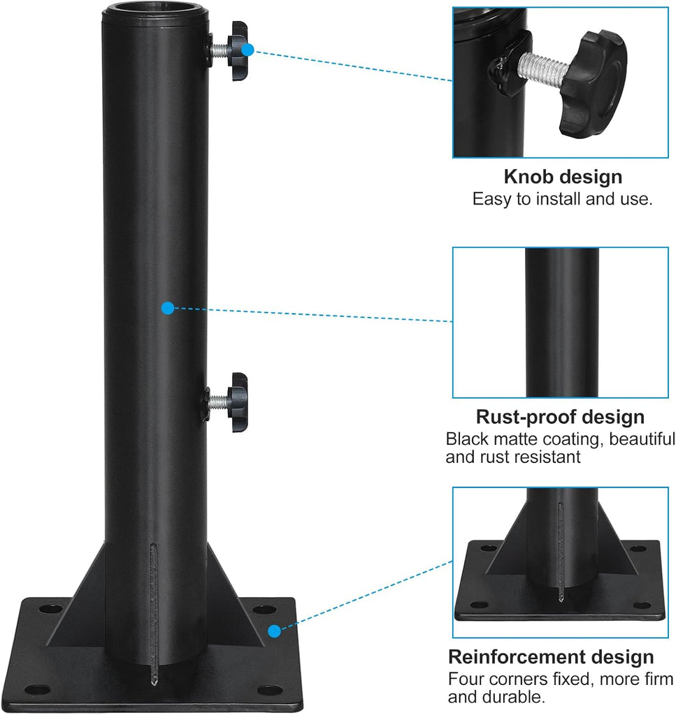 USA Heavy Duty Patio Umbrella Stand for 1.5"-1.9" Pole