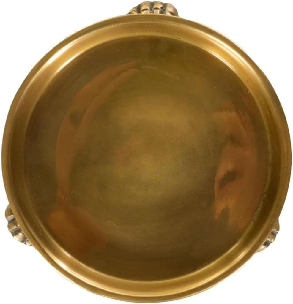 Round Clawfoot Dish - by Home Collection - Gold - Decor, Candles, Jewelry, Perfume, Cosmetics, and Coffee Table
