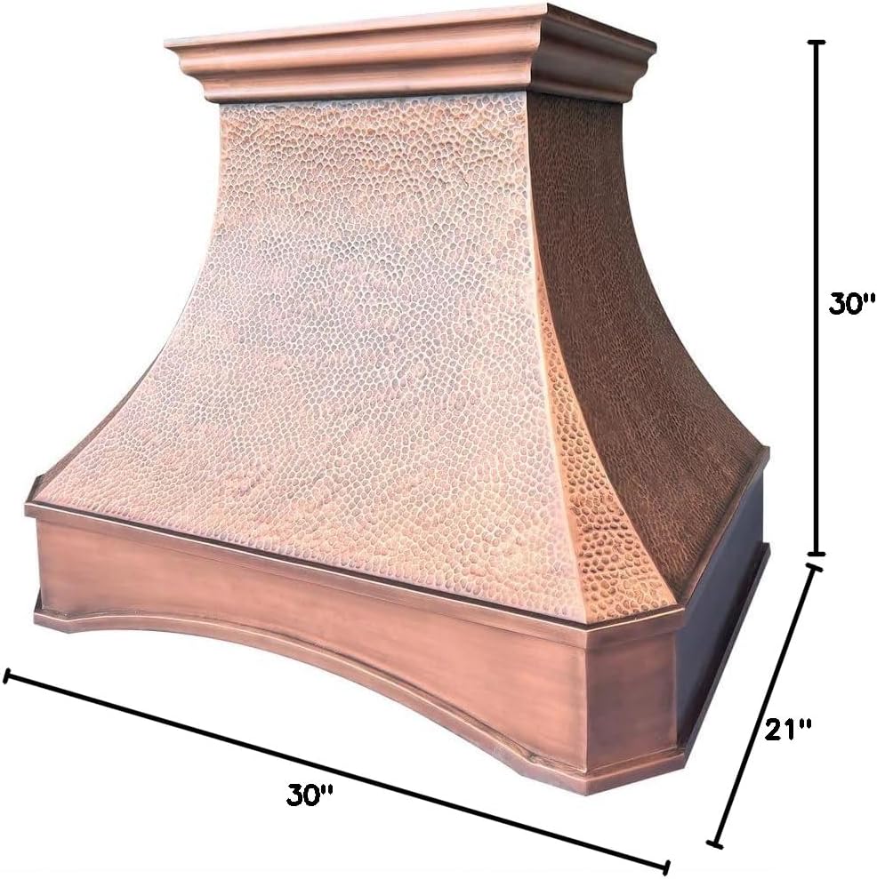 30 Inch Copper Wall Mount Range Hood