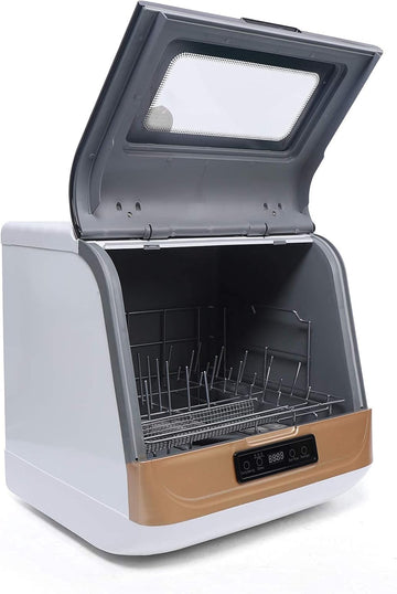Portable Countertop Small Dishwasher Machine, 5-Liter Compact Spray Type Built-In Dishwasher with 4 Washing Programs